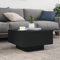 Thumbnail for Couchtisch mit LED-Leuchten Schwarz 55x55x31 cm