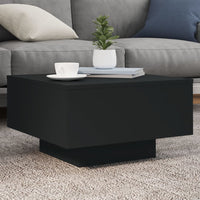 Thumbnail for Couchtisch mit LED-Leuchten Schwarz 55x55x31 cm