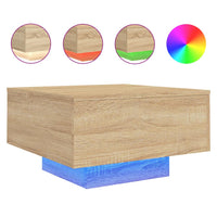 Thumbnail for Couchtisch mit LED-Leuchten Sonoma-Eiche 55x55x31 cm