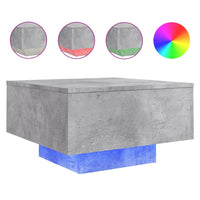 Thumbnail for Couchtisch mit LED-Leuchten Betongrau 55x55x31 cm