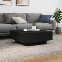 Thumbnail for Couchtisch Schwarz 80x80x31 cm Holzwerkstoff