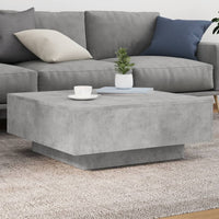 Thumbnail for Couchtisch Betongrau 80x80x31 cm Holzwerkstoff