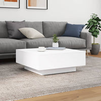 Thumbnail for Couchtisch mit LED-Leuchten Weiß 80x80x31 cm