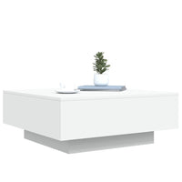 Thumbnail for Couchtisch mit LED-Leuchten Weiß 80x80x31 cm