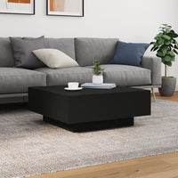 Thumbnail for Couchtisch mit LED-Leuchten Schwarz 80x80x31 cm