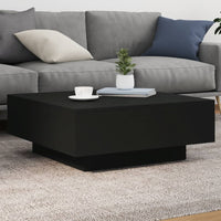 Thumbnail for Couchtisch mit LED-Leuchten Schwarz 80x80x31 cm
