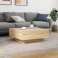 Thumbnail for Couchtisch mit LED-Leuchten Sonoma-Eiche 80x80x31 cm