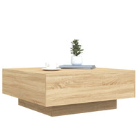 Thumbnail for Couchtisch mit LED-Leuchten Sonoma-Eiche 80x80x31 cm