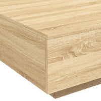 Thumbnail for Couchtisch mit LED-Leuchten Sonoma-Eiche 80x80x31 cm