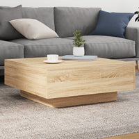 Thumbnail for Couchtisch mit LED-Leuchten Sonoma-Eiche 80x80x31 cm
