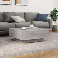 Thumbnail for Couchtisch mit LED-Leuchten Grau Sonoma 80x80x31 cm
