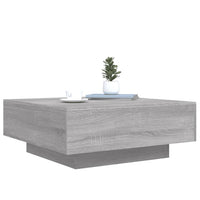 Thumbnail for Couchtisch mit LED-Leuchten Grau Sonoma 80x80x31 cm