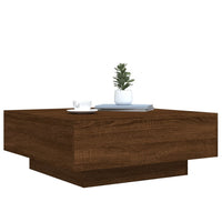 Thumbnail for Couchtisch mit LED-Leuchten Braun Eichen-Optik 80x80x31 cm