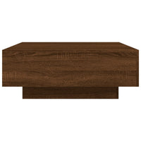 Thumbnail for Couchtisch mit LED-Leuchten Braun Eichen-Optik 80x80x31 cm