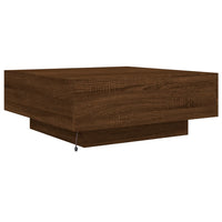 Thumbnail for Couchtisch mit LED-Leuchten Braun Eichen-Optik 80x80x31 cm