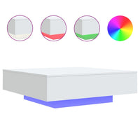 Thumbnail for Couchtisch mit LED-Leuchten Weiß 100x100x31 cm