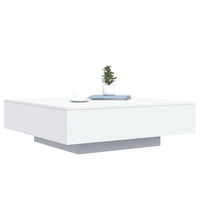 Thumbnail for Couchtisch mit LED-Leuchten Weiß 100x100x31 cm