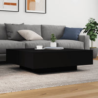 Thumbnail for Couchtisch mit LED-Leuchten Schwarz 100x100x31 cm