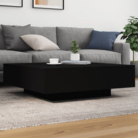 Thumbnail for Couchtisch mit LED-Leuchten Schwarz 100x100x31 cm