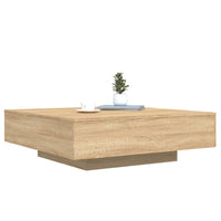Thumbnail for Couchtisch mit LED-Leuchten Sonoma-Eiche 100x100x31 cm