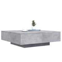 Thumbnail for Couchtisch mit LED-Leuchten Betongrau 100x100x31 cm