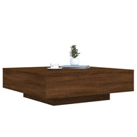 Thumbnail for Couchtisch mit LED-Leuchten Braun Eichen-Optik 100x100x31 cm