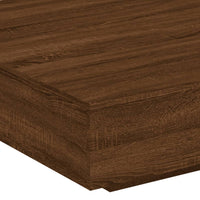 Thumbnail for Couchtisch mit LED-Leuchten Braun Eichen-Optik 100x100x31 cm