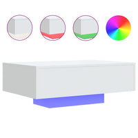 Thumbnail for Couchtisch mit LED-Leuchten Weiß 85x55x31 cm