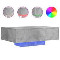 Thumbnail for Couchtisch mit LED-Leuchten Betongrau 85x55x31 cm