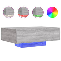 Thumbnail for Couchtisch mit LED-Leuchten Grau Sonoma 85x55x31 cm