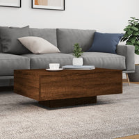 Thumbnail for Couchtisch mit LED-Leuchten Braun Eichen-Optik 85x55x31 cm