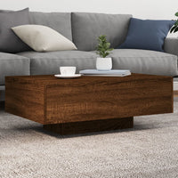 Thumbnail for Couchtisch mit LED-Leuchten Braun Eichen-Optik 85x55x31 cm