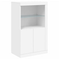 Thumbnail for Beistellschrank mit LED-Leuchten Weiß Holzwerkstoff