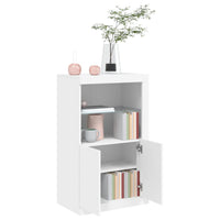 Thumbnail for Beistellschrank mit LED-Leuchten Weiß Holzwerkstoff
