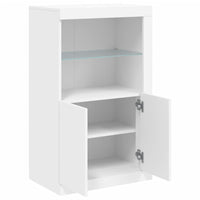Thumbnail for Beistellschrank mit LED-Leuchten Weiß Holzwerkstoff