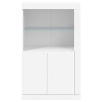 Thumbnail for Beistellschrank mit LED-Leuchten Weiß Holzwerkstoff