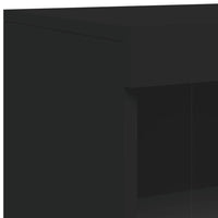 Thumbnail for Beistellschrank mit LED-Leuchten Schwarz Holzwerkstoff