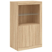 Thumbnail for Beistellschrank mit LED-Leuchten Sonoma-Eiche Holzwerkstoff