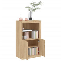 Thumbnail for Beistellschrank mit LED-Leuchten Sonoma-Eiche Holzwerkstoff