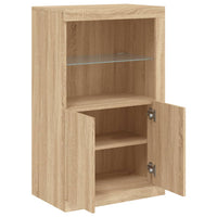 Thumbnail for Beistellschrank mit LED-Leuchten Sonoma-Eiche Holzwerkstoff