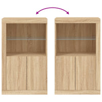 Thumbnail for Beistellschrank mit LED-Leuchten Sonoma-Eiche Holzwerkstoff