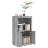 Thumbnail for Beistellschrank mit LED-Leuchten Grau Sonoma Holzwerkstoff
