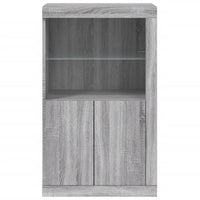Thumbnail for Beistellschrank mit LED-Leuchten Grau Sonoma Holzwerkstoff