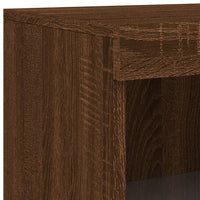 Thumbnail for Beistellschrank mit LED-Leuchten Braun Eiche Holzwerkstoff