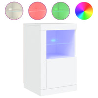 Thumbnail for Beistellschrank mit LED-Leuchten Weiß Holzwerkstoff
