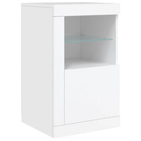 Thumbnail for Beistellschrank mit LED-Leuchten Weiß Holzwerkstoff