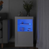 Thumbnail for Beistellschrank mit LED-Leuchten Weiß Holzwerkstoff