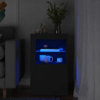 Thumbnail for Beistellschrank mit LED-Leuchten Schwarz Holzwerkstoff