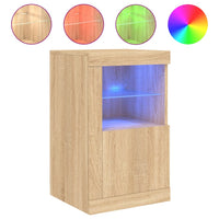 Thumbnail for Beistellschrank mit LED-Leuchten Sonoma Eiche Holzwerkstoff