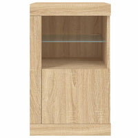 Thumbnail for Beistellschrank mit LED-Leuchten Sonoma Eiche Holzwerkstoff